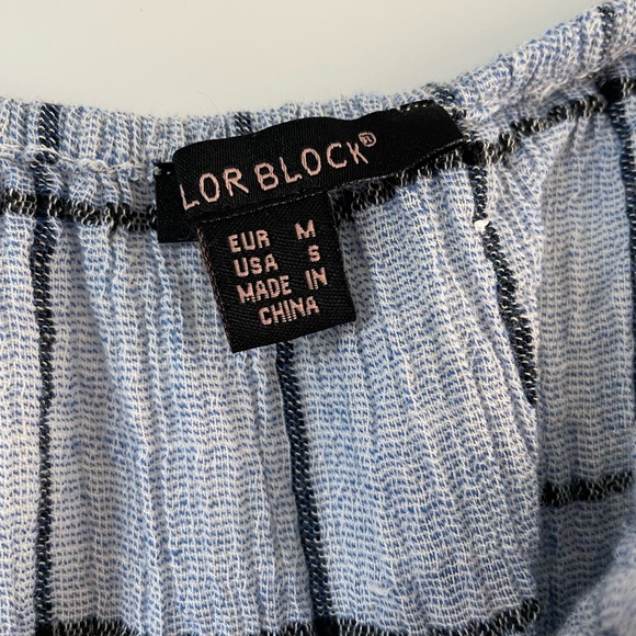 Blue Windowpane Print Tank - Picture 2 of 2